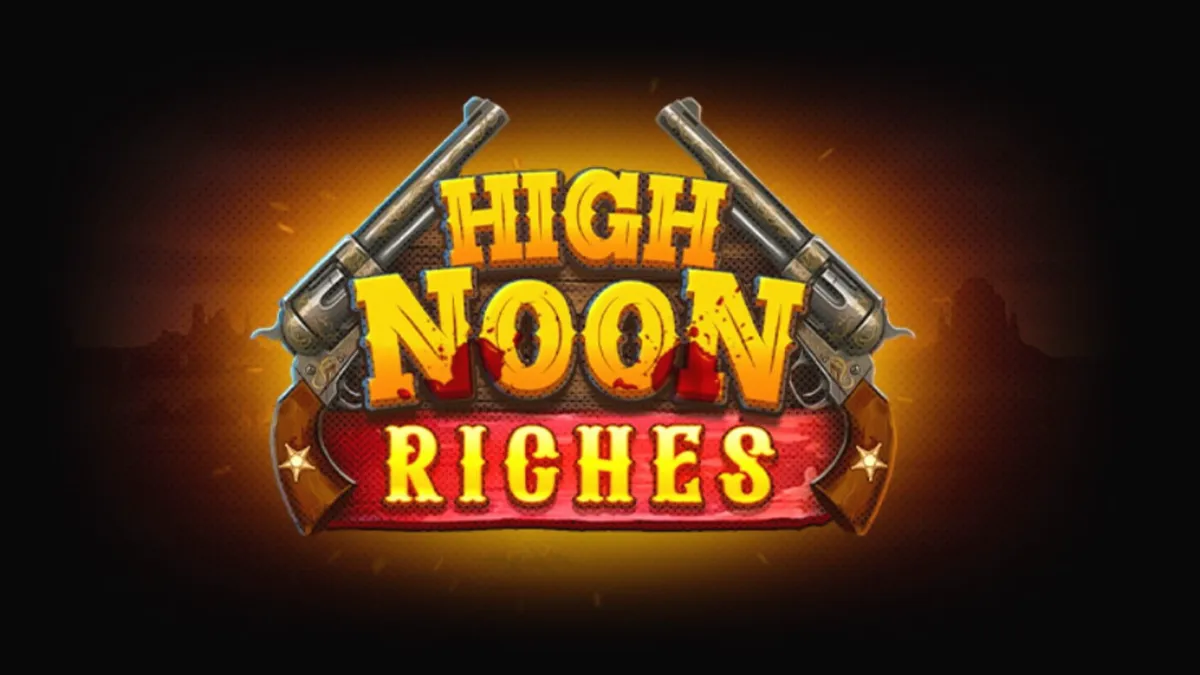 Tampilan visual slot High Noon Riches dengan tema koboi dan gurun